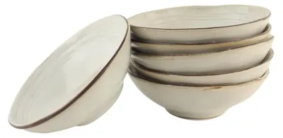 Image de Ensemble de 6 bols à soupe en céramique, de couleur beige
