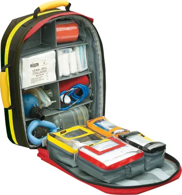 Produktbild von Dönges Notfallrucksack First Responder DIN 13155, PAX-Plan, rot