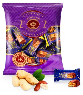 Produktbild von Schokokonfekt - Temnaja Notsch, mit Karamell und Erdnüssen, Nevskij Konditer, 500 g