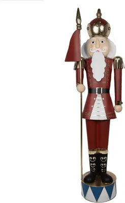 Immagine prodotto di Clayre & Eef decorazione natalizia figura schiaccianoci 67x41x203 cm metallo rosso
