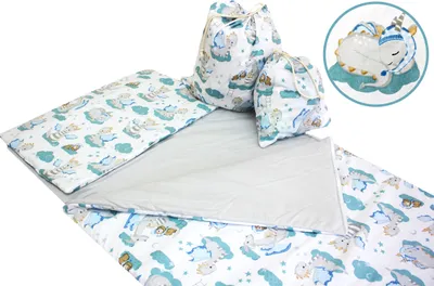 Produktbild von KINDER SCHLAFSACK 70x125 cm  mit Reißverschluss 100 % Baumwolle MUSTER D1