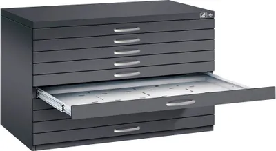 Produktbild von CP 7100 Planschrank schwarzgrau 10 Schubladen 110,0 x 76,5 x 76,0 cm