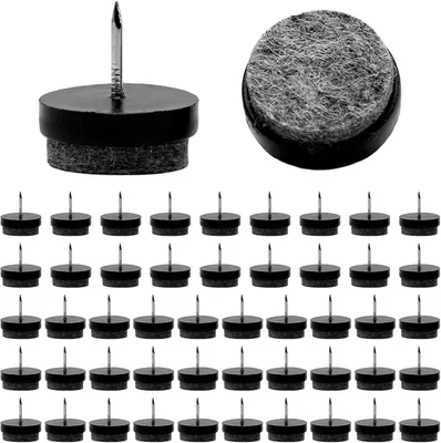 Produktbild von 50 Stück Filzgleiter für Stühle mit Nagel, Ø 22 mm, Möbelgleiter für Laminat und Parkett