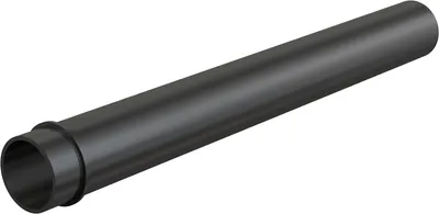 A black pipe fitting on a white background.