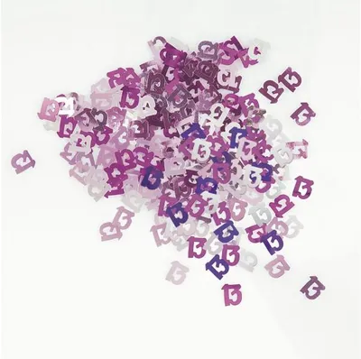 Produktbild von Unique Party 55086, Loses Konfetti, Pink, 1 Farben, Anzahl, Folie, Geburtstag