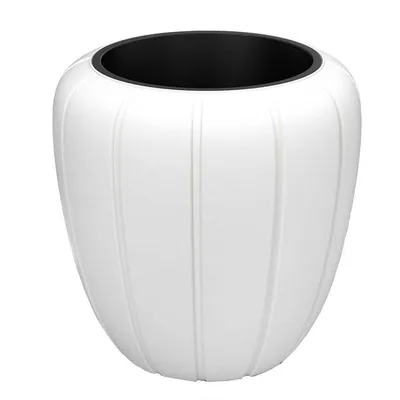 Obrázek produktu pro LAMELA, květináč GAJA nízký, průměr 400 mm, výška 430 mm, bílý
