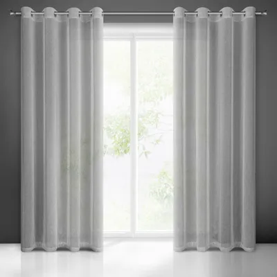 Produktbild von Vorhang ADELA stahl 140x250 cm  Ösen Ösenvorhang