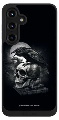 Produktbild von NIVOCASE Handyhülle für Samsung Galaxy S25+ Hülle NIVOpure Case Schwarz Rabe Schädel Totenköpfe