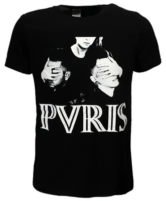 Produktbild von PVRIS Offizielles Band T-Shirt mit 'Hände' Thema Siebdruck Design, Größe L