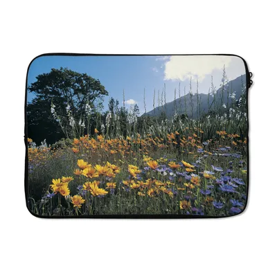 Produktbild von MuchoWow® Laptop Hülle 14 ZollBlumen - Natur - Farbe Laptoptasche - Laptoptasche - Stoßsicher - Schutzhaube