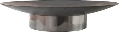 Produktbild von SvenskaV Design-Feuerschale  / Feuerkorb GRACE aus Rohstahl Gr. M (58 cm) mit Ring aus Edelstahl