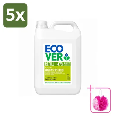 Produktbild von 5 x Ecover Spülmittel - Zitrone & Aloe Vera - 5 Liter - Sparpackung - 5 Stücke