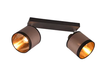 Zdjęcie produktu dla Reflektor sufitowy DAVOS czarno-beżowy 2xE14x10W metal wym:21x38x16cm IP20 RL