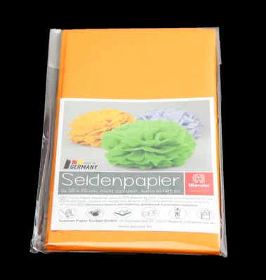 Produktbild von Seidenpapier 20g/qm 50x70cm VE=5 Bogen goldgelb