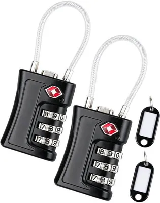 Zdjęcie produktu dla 2 torby i torby TSA 3-Digital Travel Locks Black