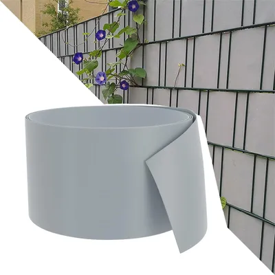 Obrázek produktu pro JOIEYOU stínící pásky pro ploty z tuhého PVC stínící fólie 2,5 m x 19 cm, neprůhledná fólie proti UV záření, pro dvojitý plot z plotu z plotu ze zahradního plotu (šedá)