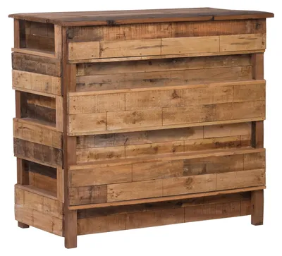 Zdjęcie produktu dla SZAFKA BAROWA "BASTA" | 150x100x50 (szer. x wys. x gł.), lite drewno | Lada barowa