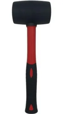 Produktbild von MMXX Gummihammer, Fiberglasstiel, schwarzer Kopf, 75 mm
