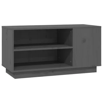 Produktbild von vidaXL TV-Schrank Grau 80x35x40,5 cm Massivholz Kiefer