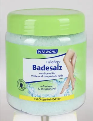 Image de 6x Vitawohl sels de bain pour pieds 600g baume protection pieds secs callosités corps