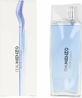 A product shot of Kenzo L'Eau Kenzo Pour Homme EDT 100 ml M and its packaging.