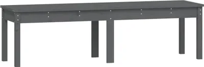 Produktbild von vidaXL Gartenbank 2-Sitzer Grau 159,5x44x45 cm Massivholz Kiefer
