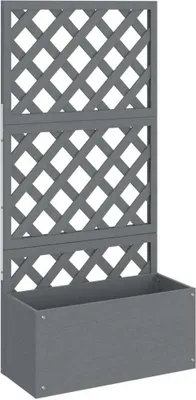 Produktbild von Möbel Blumenkasten - Garten-Pflanzgefäß - Pflanzkorb - mit Rankgitter Grau 65x33x135 cm WPC - Beete Einfacher Aufbau CLORIS7595979