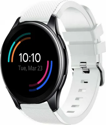 Produktbild von Strap-it OnePlus Watch Silikonarmband (Weiß)