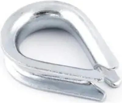 Produktbild von KAUSCHE 5mm 1 Stück KAUSCHEN DIN edelstahl Drahtseil Stahlseil