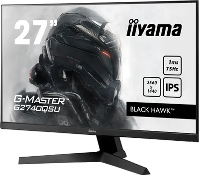 Produktbild von iiyama G-MASTER Black Hawk, 68,6 cm (27"), 2560 x 1440 Pixel, Wide Quad HD, LED, 1 ms, Schwarz