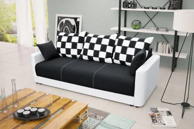 Produktbild von Schlafsofa Klappcouch 3-Sitzer Schlaffunktion + Bettkasten Couch Sofa Klappsofa