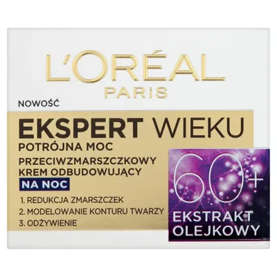 Obrázok produktu pre Ekspert Wieku Krem na noc do twarzy Loreal 60+ 50 ml