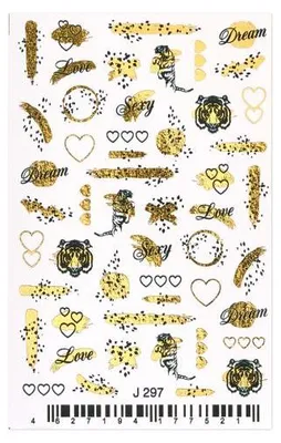 Produktbild von Nageltattoo J297 – Selbstklebende Nagelsticker mit gestochen scharfen Motiven