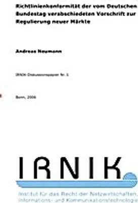 Produktbild von IRNIK-Diskussionspapier Nr. 1