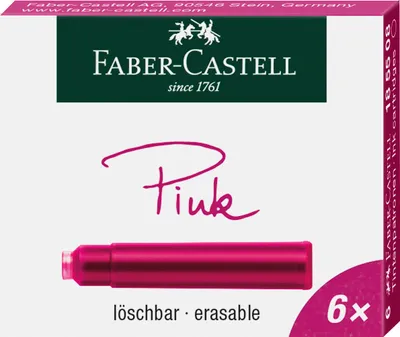 Produktbild von FABER-CASTELL Tintenpatronen Standard pink 6er