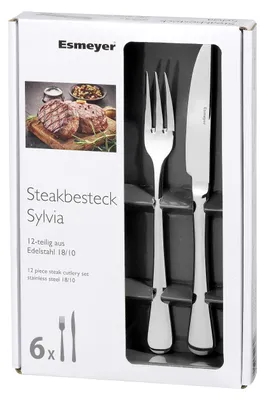 Immagine prodotto di Esmeyer 156-256 Esmeyer SYLVIA set di posate da bistecca/pizza, 12 pezzi