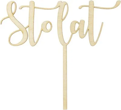 Produktbild von Geburtstagsaufsatz aus Holz Happy Birthday, 14cm