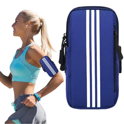 Productafbeelding van Hardloop armband telefoonhouder - Telefoonarmband voor hardlopen - Ritssluiting - Polyester - 17 x 8 x 3,5 cm - Voor sport en dagelijks gebruik