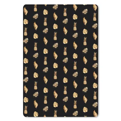 Produktbild von MuchoWow® Mauspad Mousepad Blätter - Muster - Gold 18x27 cm - Mousepads - Maus Mat - Pad - Mausunterlage
