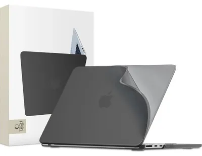 Immagine prodotto di Custodia protettiva per MacBook Air 13,6" M5 / M4 / M3 / M2, Tech-Protect Softshell, nero opaco traslucido