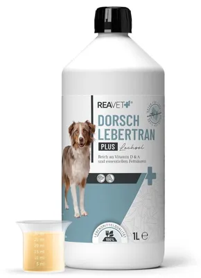 Dorschlebertran Plus Lachsöl für Hunde & Pferde, 1L