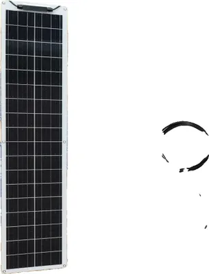 Zdjęcie produktu dla Elastyczny panel słoneczny, opcja 50 W / 100 W, wysokowydajny monokrystaliczny, wodoodporny, zestaw 50 W, biały