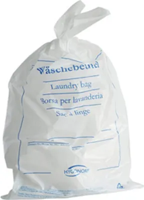 Immagine prodotto di Hygostar 55819 100 sacchi per biancheria Classic blu stampato LDPE bianco 54 x 38 cm