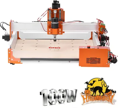 Zdjęcie produktu dla Frezarka CNC SucceBuy, wrzeciono 100 W, 3-osiowa grawerka, obszar roboczy 400 x 400 x 95 mm, frezarka do drewna z prowadnicami liniowymi, do rzeźbienia i obróbki akrylu