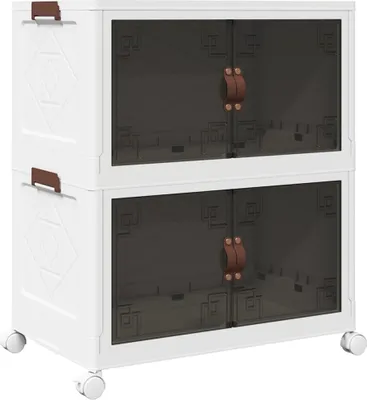 Produktbild von Aufbewahrungsbox mit Rädern Stapelbar 2-stöckig 75 L 64x40x76cm