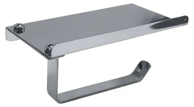 Image de Porte-papier toilette Bemeta pour hôtel, sans couvercle, avec support pour téléphone portable