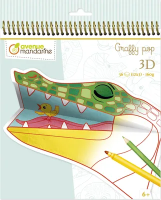 Produktbild von Avenue Mandarine 5x Graffy 3D, Tiere der Savanne - Mehrfarbig GY107C
