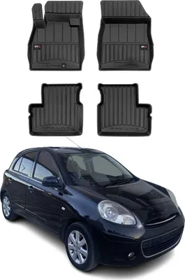 Immagine prodotto di 2010-2016 Nissan Micra K13 Tappetini TPE Nero 4 pz