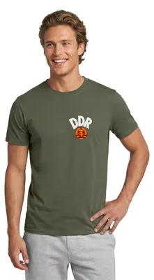 Produktbild von Spreadshirt DDR Wappen | Ostalgie Männer T-Shirt, XL, Militärgrün