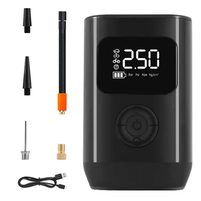 Produktbild von Kabellose Mini Luftpumpe, 150PSI, LCD Display, Powerbank, LED Notlicht, Autoabschaltung, USB-C, Tragbar für Auto, Fahrrad & Ball